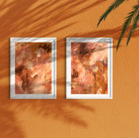‘Terracotta Palms I & II’ Print Pair