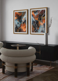 ‘Azure Falls I & II’ Print Pair