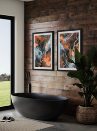 ‘Azure Falls I & II’ Print Pair