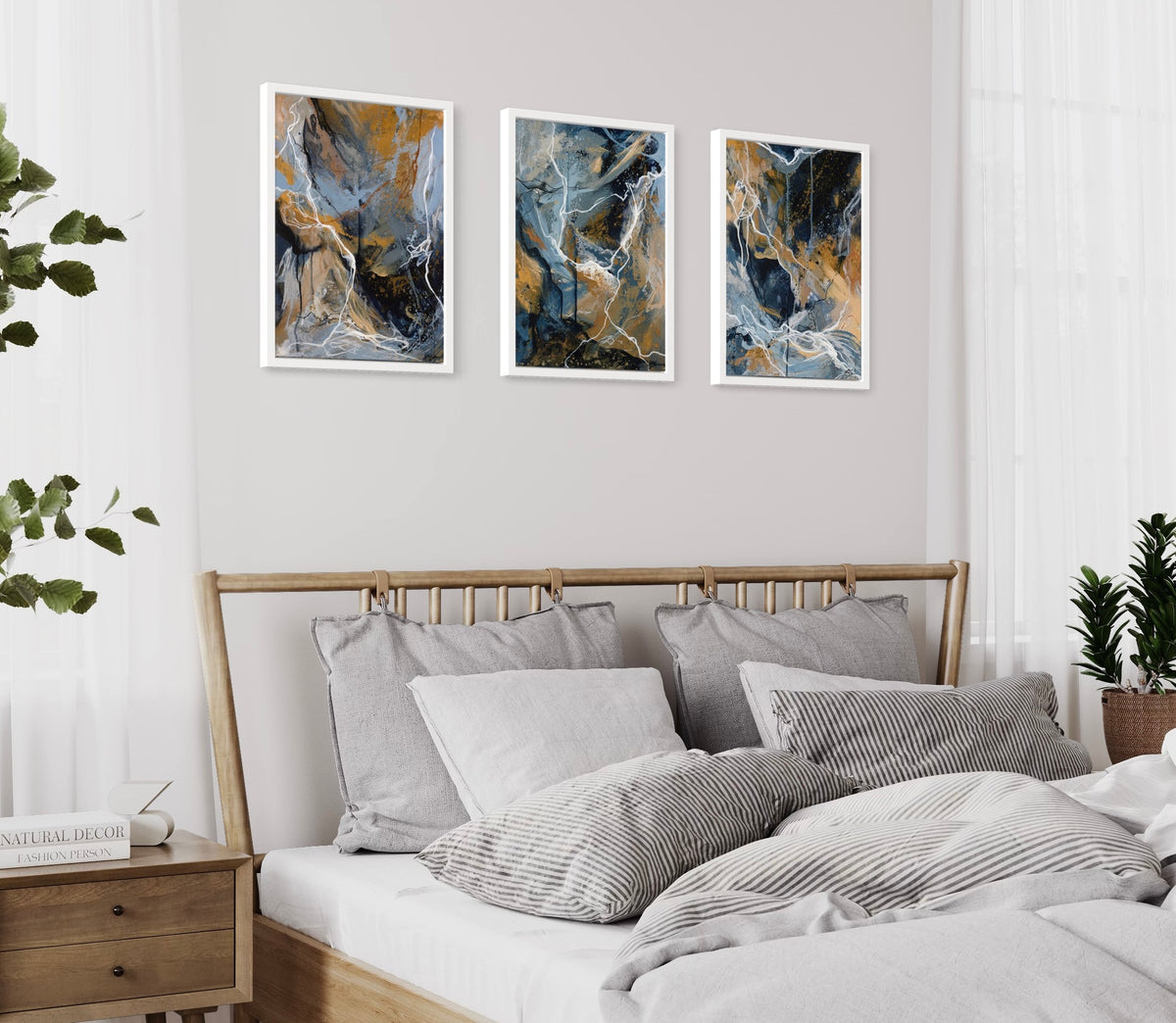 Between The Lines Set of Three Fine Art Prints - Amadora Art