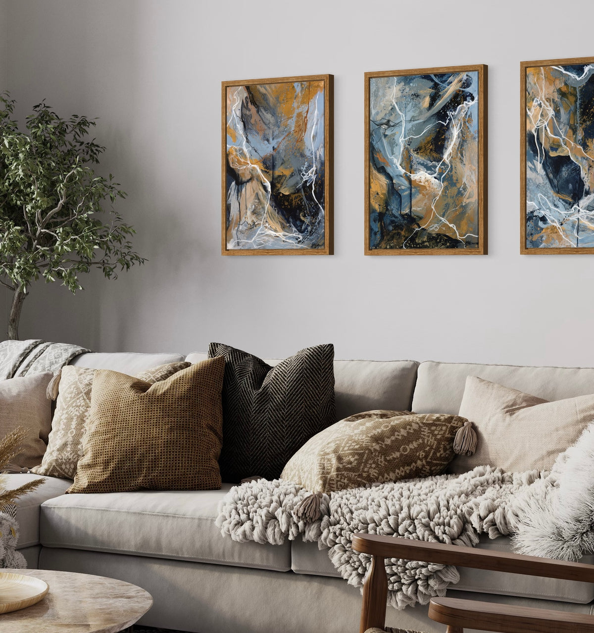 Between The Lines Set of Three Fine Art Prints - Amadora Art