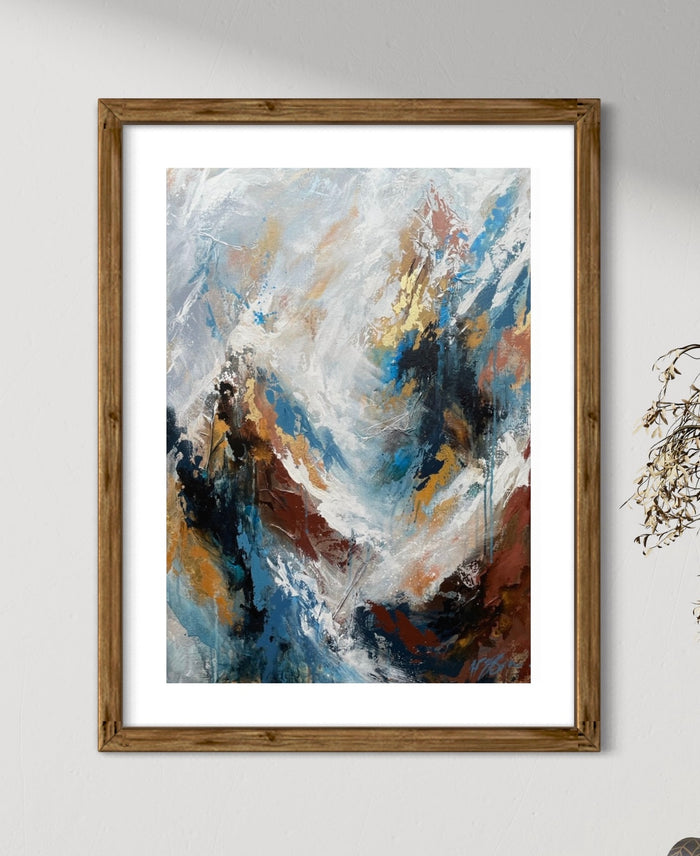 Avalanche II Hand Embellished Fine Art Print - Amadora Art
