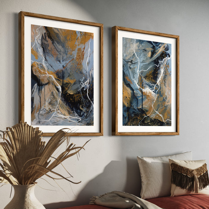 Between The Lines I & II Fine Art Print Pair - Amadora Art
