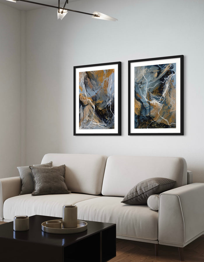Between The Lines I & II Fine Art Print Pair - Amadora Art