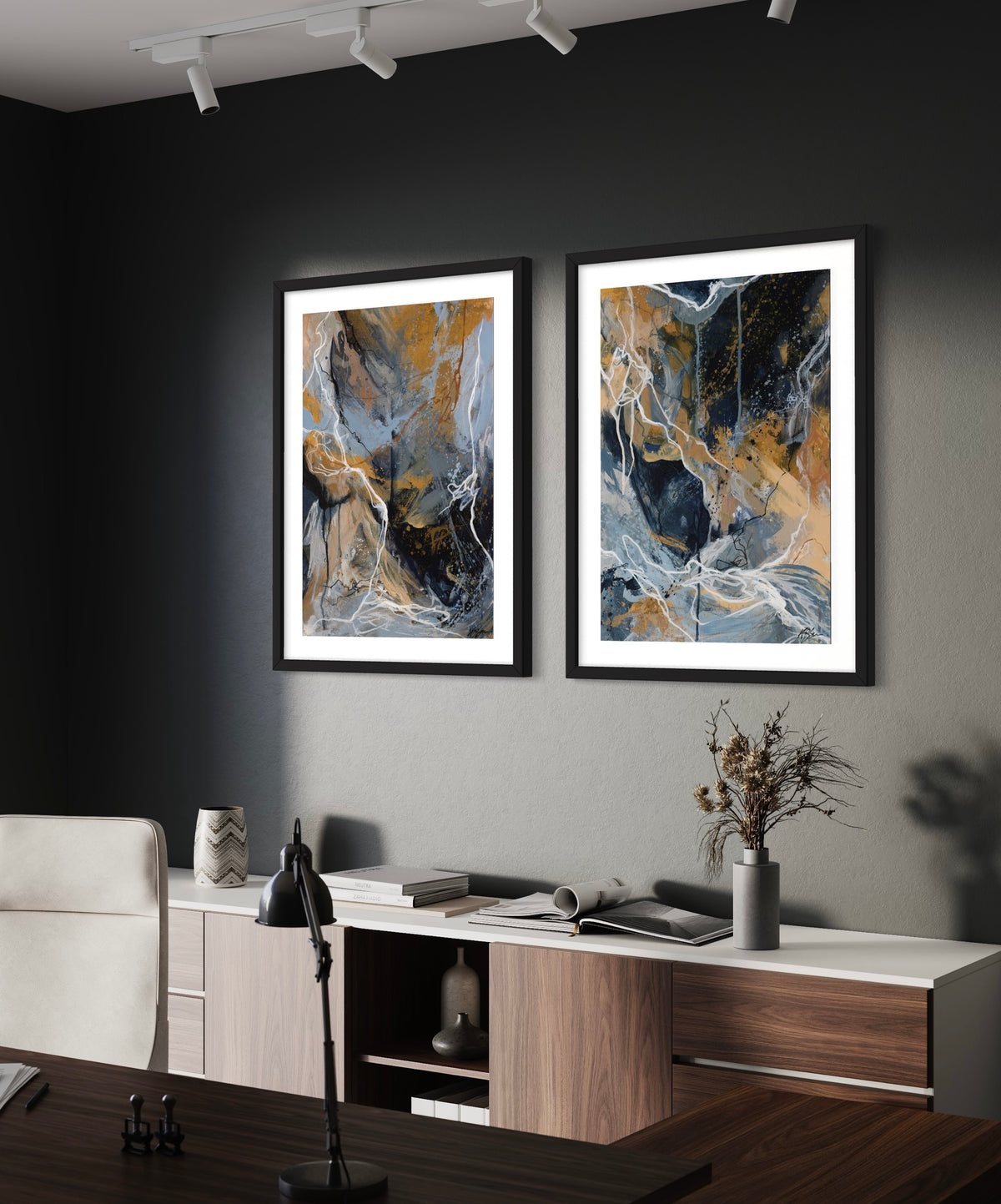 Between The Lines I & III Fine Art Print Pair - Amadora Art