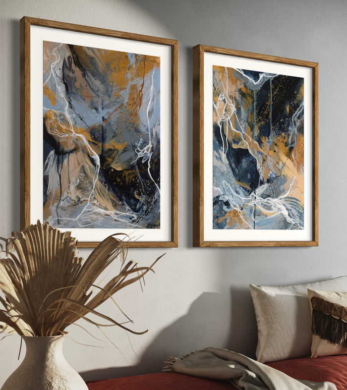 Between The Lines I & III Fine Art Print Pair - Amadora Art