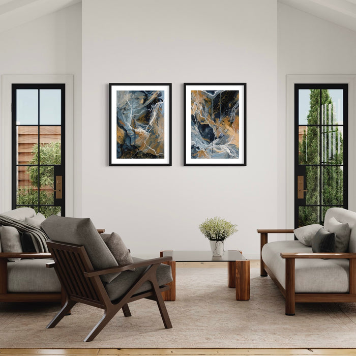 Between The Lines II & III Fine Art Print Pair - Amadora Art