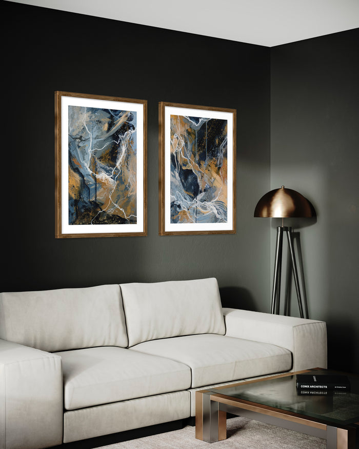 Between The Lines II & III Fine Art Print Pair - Amadora Art