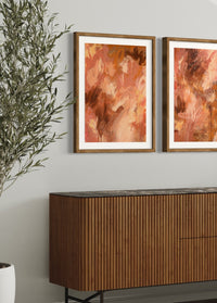 ‘Terracotta Palms I & II’ Print Pair