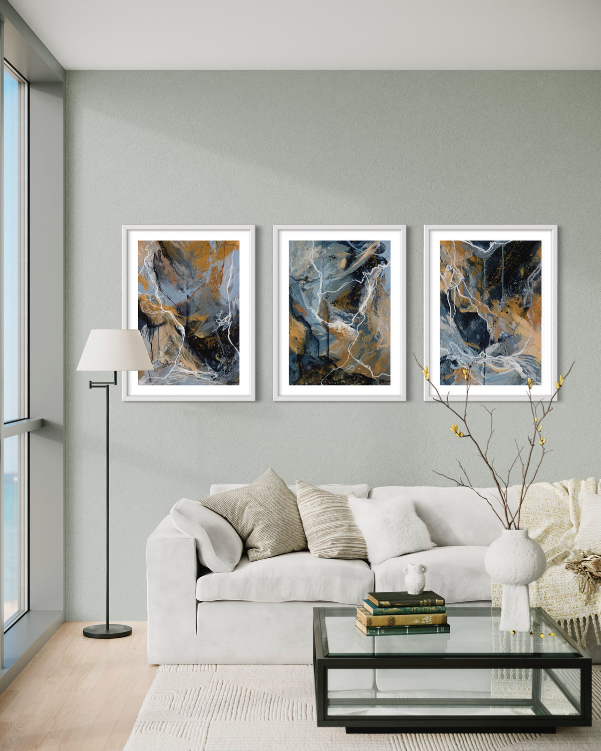 Between The Lines Set of Three Fine Art Prints - Amadora Art