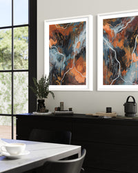 ‘Azure Falls I & II’ Print Pair