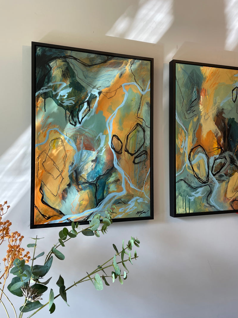 Soulmates II Original Painting - Amadora Art