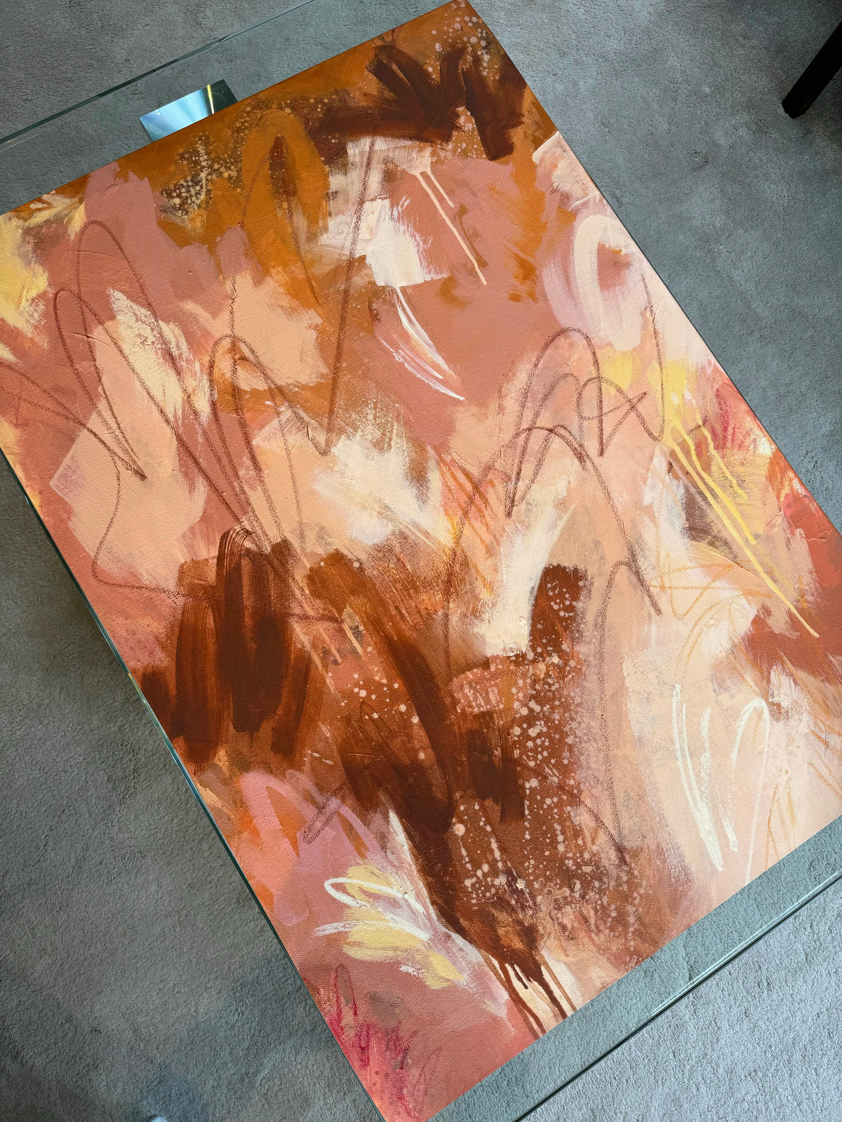 ‘Terracotta Palms I’ A1 Fine Art Print - DISPLAY