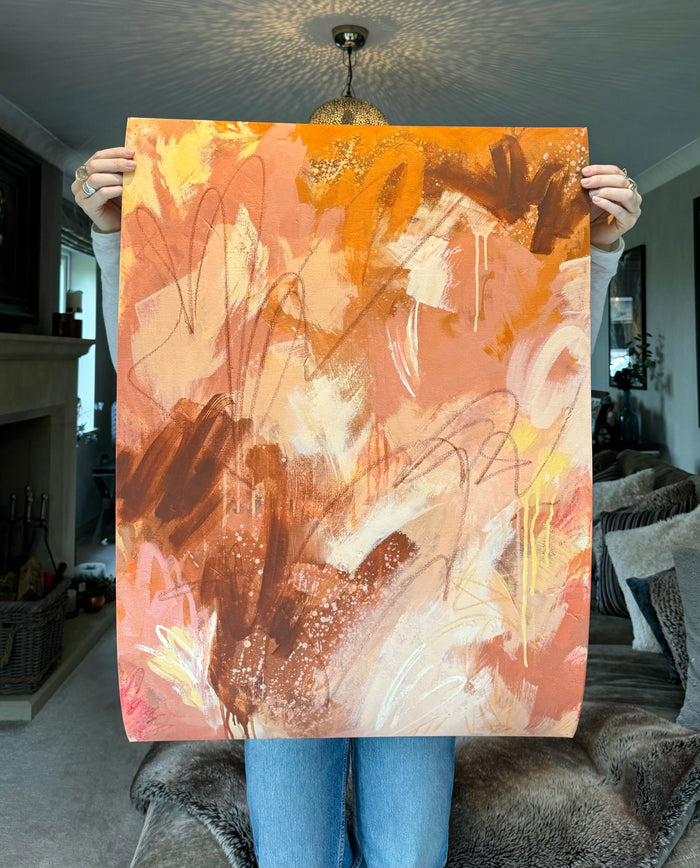 ‘Terracotta Palms I’ A1 Fine Art Print - DISPLAY