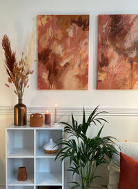 Terracotta Palms I Original Painting - Amadora Art
