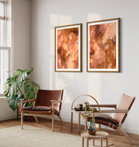 Framed ‘Terracotta Palms’ Print Pair (Sale)