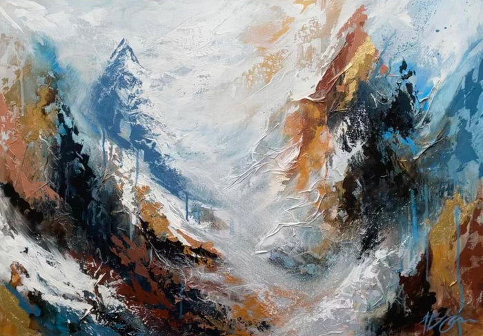 Avalanche I Hand Embellished Fine Art Print - Amadora Art