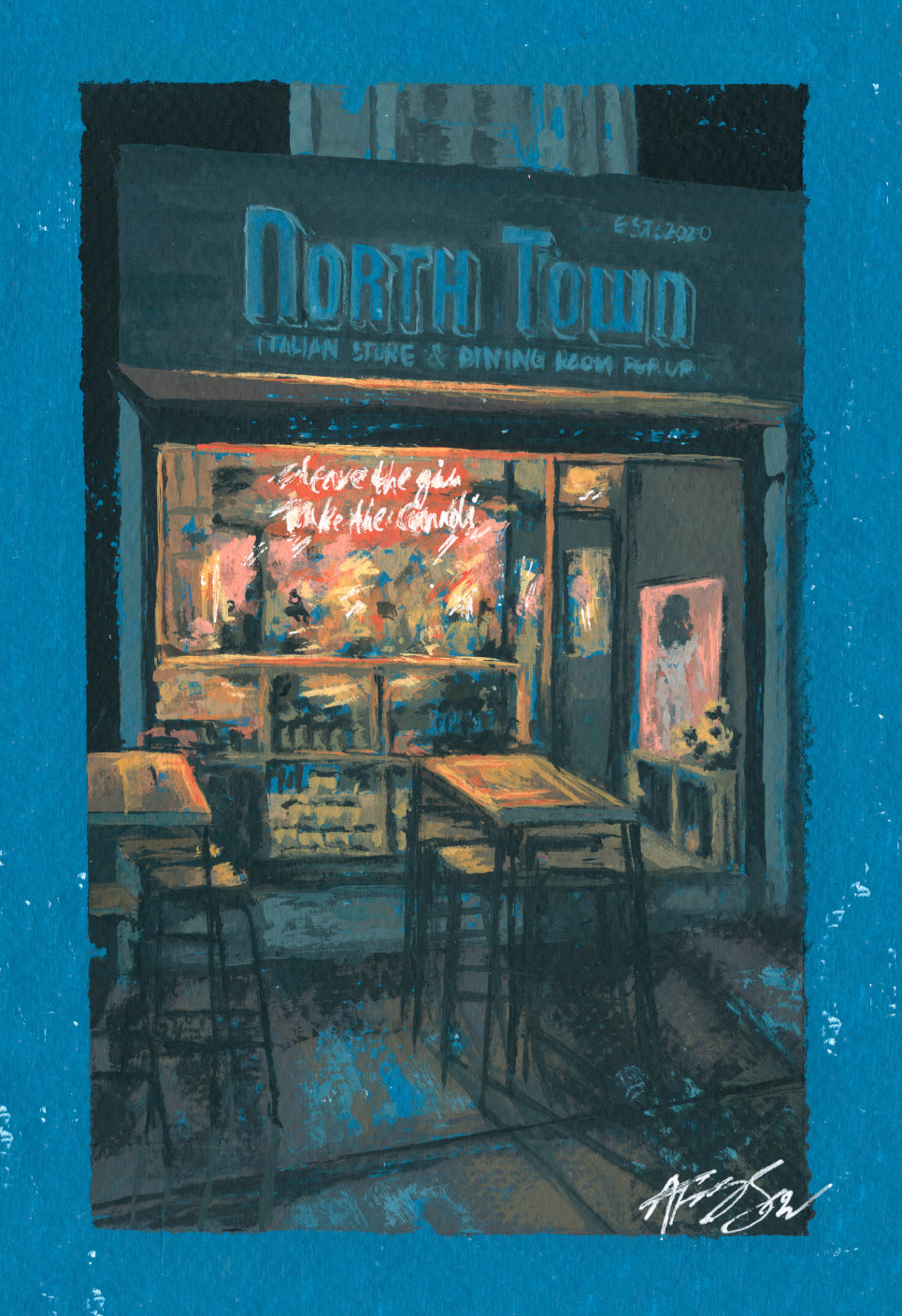 Framed ‘North Town’ Print (Sale)